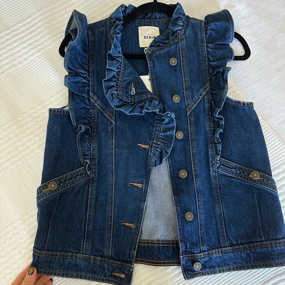 SEZANE DENIM VEST - NWT